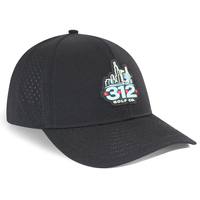 Casquette de performance HS40 OEM personnalisée avec logo PVC, 6 panneaux, imperméable, découpée au laser, respirante, pour la randonnée et le surf