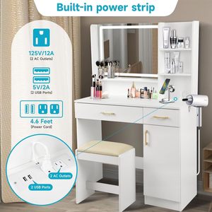 New cross-border style <b>dressing</b> <b>table</b>, small apartment integrated <b>storage</b> cabinet, modern minimalist multi-functional bedroom - Product Image 3