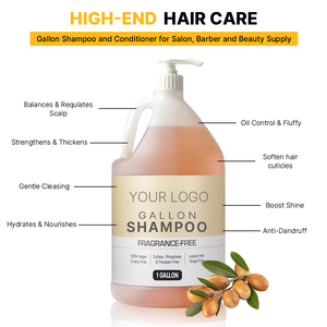 Shampooing et après-shampooing personnalisable en vrac pour soins de salon taille gallon OEM shampooing clarifiant pour les cheveux à l'huile d'<span class=keywords><strong>amande</strong></span> pour hôtel - Product Image 4