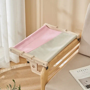 Asiento de ventana tipo hamaca resistente con madera para gatos grandes, cama fácil de ajustar para alféizar de ventana, junto a la cama - Product Image 3