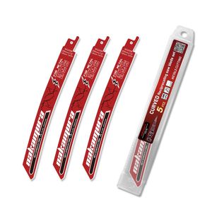 Jeu de 10 lames de <span class=keywords><strong>scie</strong></span> <span class=keywords><strong>sabre</strong></span> bimétalliques TCT de 225 mm pour travaux lourds sur métal et acier - Product Image 2