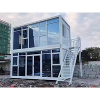 Maison conteneur modulaire détachable avec design moderne et respirant pour immeuble de bureaux/hôtel/appartement