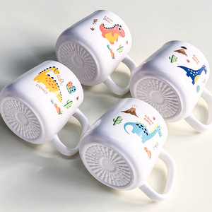 Mug en céramique dinosaure de dessin animé 301-400 ml pour enfants, tasse réutilisable avec poignée, idéale comme cadeau - Product Image 1