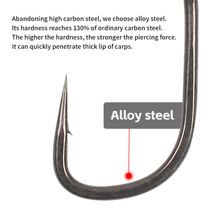 Cá chép câu cá rộng gape x Móc hợp kim thép PTFE lớp phủ siêu trượt Bard móc - Product Image 3