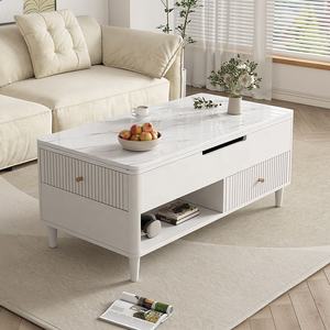 2026 New HOMEMORE Simple Modern Wooden Rising Lift Top <strong>Fold</strong> <strong>Out</strong> <strong>Coffee</strong> <strong>Table</strong> Expandable to Dining <strong>Table</strong> With Hidden Drawer - Product Image 3