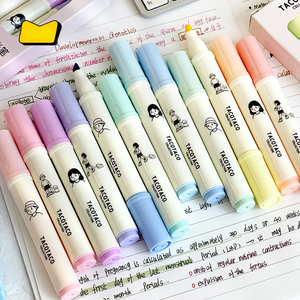 Populaire Oblique Surligneur Stylos <span class=keywords><strong>Dessin</strong></span> Doux <span class=keywords><strong>Contour</strong></span> Marquage Stylos Couleur Claire En Plastique Manuel Stylos Protection Des Yeux Ensemble Emballé - Product Image 2