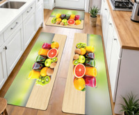 Tapis de sol moderne et minimaliste en mousse PVC, motif floral tournesol et fruits, antidérapant, imperméable, coussiné, pour longues heures debout, anti-fatigue