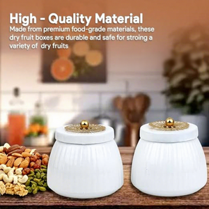 Salières et poivrières en métal rondes blanches avec couvercle doré, hermétiques, pour épices de cuisine, design moderne artisanal - Product Image 6