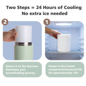 Toptan taşınabilir 22oz büyük kapasiteli seyahat meme süt soğutucu Chiller depolama 2 paket bebek şişeleri ile - Product Image 6