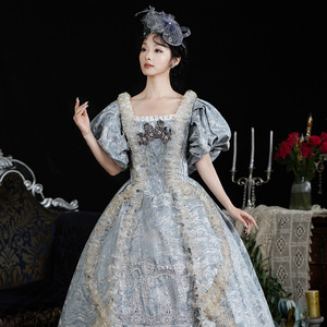 Nuevo vestido estilo europeo Retro Puff manga cumpleaños guión matar foto puesta en escena traje mujeres al por mayor - Product Image 2