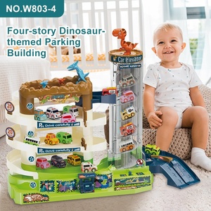 Parking électronique personnalisé pour enfants avec lumières et musique Jouet électrique éducatif pour garçons Bâtiment de stationnement automatique avec <span class=keywords><strong>dinosaure</strong></span> sur 4 étages - Product Image 3