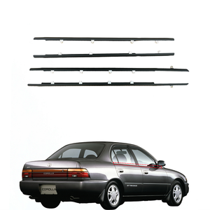 Para <span class=keywords><strong>Toyota</strong></span> <span class=keywords><strong>Corolla</strong></span> AE100 EE101 Sedán 4 Puertas 1991 1992 1993 1994 1995 1996 1997 <span class=keywords><strong>1998</strong></span> Burlete Cromado Negro para Ventanilla - Product Image 1
