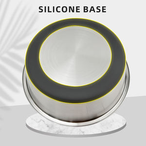 Mangkuk air anjing besi tahan karat anti tumpah awet hewan peliharaan logam logo kustom - Product Image 6