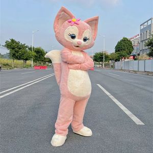 Costume de <span class=keywords><strong>renard</strong></span> rose mignon en peluche EVA pour adulte, casque de dessin animé Lina Bell, pour carnaval, fête, jeu de rôle - Product Image 6