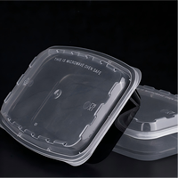Contenants alimentaires en plastique pour micro-ondes en gros, boîtes bento jetables à 1, 2, 3 ou 4 compartiments pour la préparation des repas et les plats à emporter