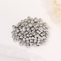Perles de positionnement rondes plaquées or 14K 18K de 1,5/2/2,5/3 mm, clips plats, extrémités fixes, pour fabrication de bijoux DIY, lot en vrac, matériel de bijouterie perlée