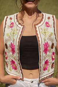 Vêtement de haute qualité pour femmes, automne-hiver, écologique, boutonné, matelassé, manches longues, motif floral, longueur classique - Product Image 6