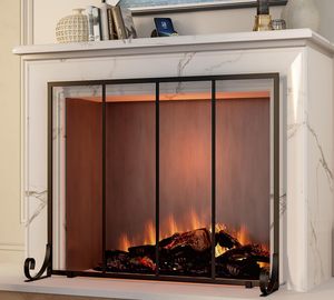 Garde-étincelle à panneau plat en métal forgé couverture de porte maille Fire Place clôture de sécurité Safe Spark Guard protecteur écran de <span class=keywords><strong>cheminée</strong></span> - Product Image 5