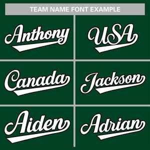 Maillot de baseball authentique de style classique vert, blanc et noir personnalisé - Product Image 5