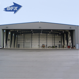 Qingdao direktörü üreticinin hafif çelik yapı uçak hangarı atölyeler için geniş açıklıklı kaynak kesme bükme döken - Product Image 1