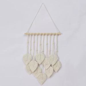 <span class=keywords><strong>Tapiz</strong></span> de Pared Colgante de Hojas de Macramé de Poliéster Estilo Bohemio al por Mayor, Decoración de Boda, Decoración Ecológica y Lavable para Sala de Estar - Product Image 5