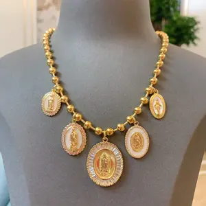 BD- B4957 Religion Saint Virgin Mary necklace luxury women men's necklace high quality gold necklace 18k amazing