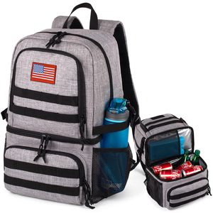 Bolsa Refrigerante de Gran Capacidad, Mochila Refrigerante Doble para Picnic, Senderismo, Camping, Playa, Impermeable, Aislada, para Almuerzo - Product Image 1