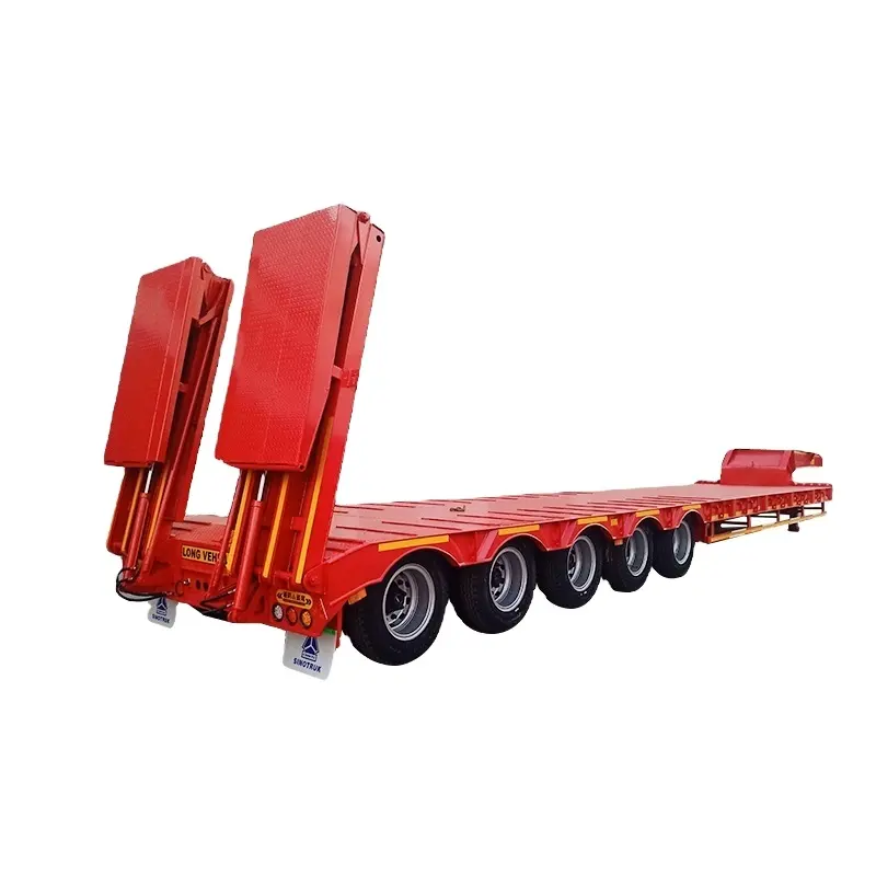 En çok satan 2 akslar 40FT 3 aks 30 ton düz yatak 50 ft tandem bogie 20ft 40ft 60ft düşük flatbed konteyner yarı römork