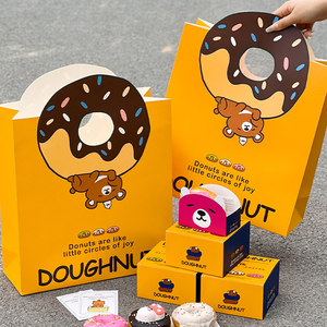 Caja de Papel para Exhibición de <span class=keywords><strong>Donuts</strong></span> y Bagels, Impresión Personalizada, Grado Alimenticio, Cartulina Blanca, Tapa Abierta, Empaque para Panadería, OEM ODM - Product Image 3