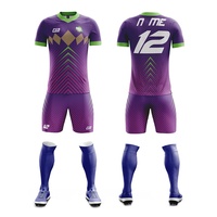 Conjuntos de Uniformes de Fútbol Unisex para Adultos, Camisetas de Entrenamiento Personalizadas, Transpirables, de Secado Rápido, 100% Poliéster, Manga Corta, Estampadas