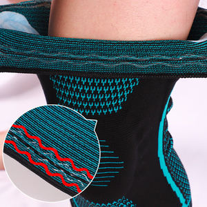 El soporte de rodillera de compresión deportiva de nailon de alta calidad con resorte doble <span class=keywords><strong>y</strong></span> almohadilla de esponja proporciona seguridad de protección en los deportes - Product Image 4