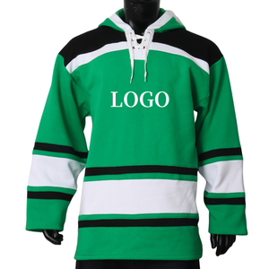 Custom Logo Oem & Odm Tackle Twill Team Fleece Gevoerde Hoodie Jersey Lange Mouwen Katoen Ijshockey Hoodie Jersey - Product Image 2