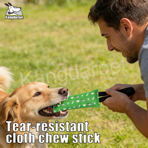 <b>Interactive</b> Dog Tug Chew <b>Toy</b> with Handle - Tear-Resistant Teething Relief <b>Toy</b> for Small/Medium Dogs Multi Colors - Product Image 3