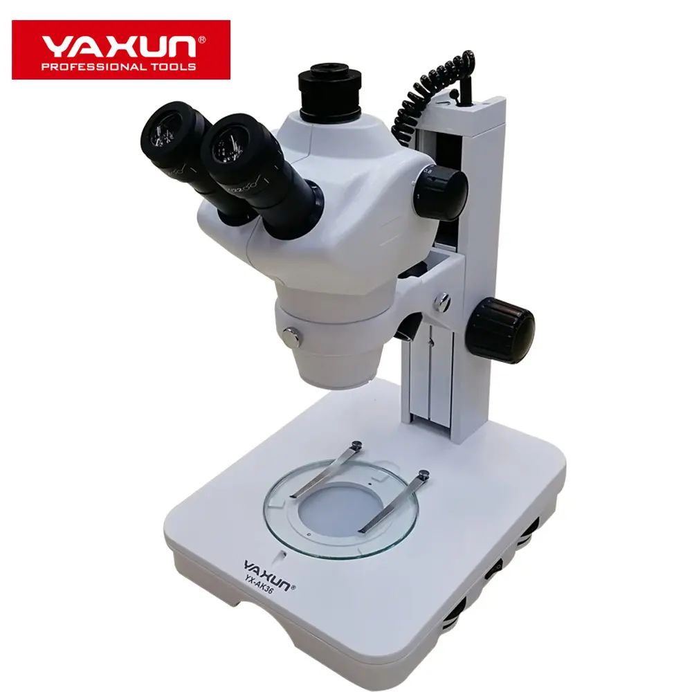 Новинка 2019, Профессиональный бинокулярный стереомикроскоп YAXUN YX-AK36 8X--50X, микроскоп высокого качества для ремонта мобильных телефонов
