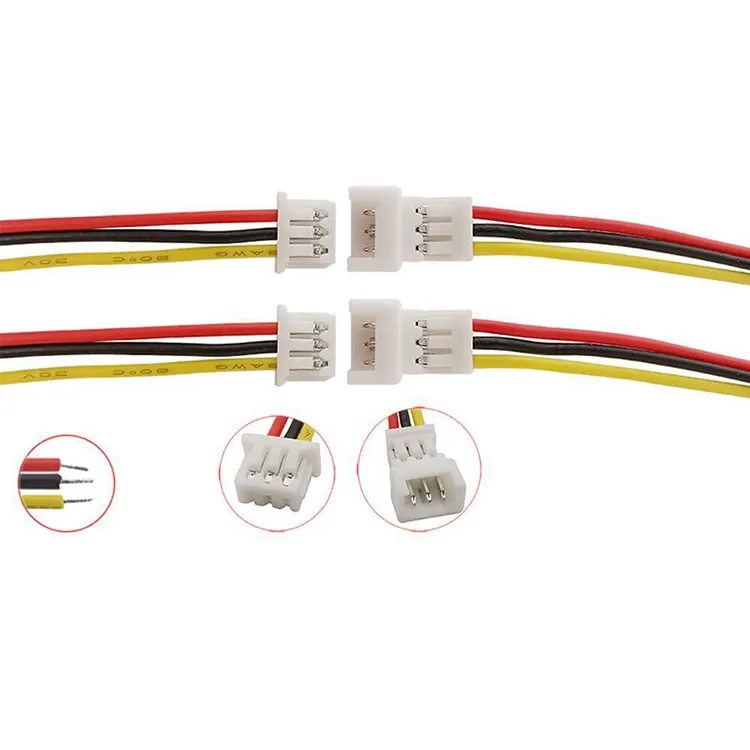 JST personalizado GHR-06V-S 1.25mm pitch GH1.25-6P conector 28 AWG UL1571 macho e fêmea cablagem