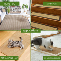 Alfombras de Sisal para mascotas, tapete de Sisal de gran calidad y de moda para coche