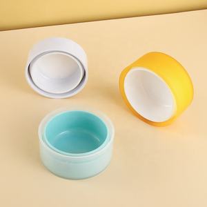 Plastik kozmetik kavanoz özel mavi mat vücut tereyağı fırçalayın buzlu krem kavanozu plastik lüks cilt bakımı 120g kapaklı konteynerler - Product Image 4