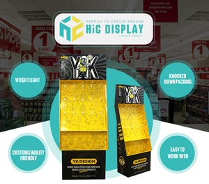 3-Tier các tông sóng sàn miễn phí đứng hiển thị Kệ sinh thái thân thiện dễ dàng thiết lập bán lẻ hiển thị đứng - Product Image 3