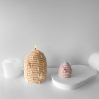 Zwei Größen 3D Bienenwaben-Bienenstock Silikonform für DIY Selbstgemachte Kerzenherstellung