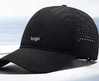 Bordado personalizado impresión logo sombreros corte láser agujero impermeable y secado rápido béisbol deportes relajado papá gorras de baloncesto