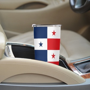 Vaso Térmico Personalizado con la Bandera Nacional de Panamá, de Acero Inoxidable de 20 oz, para Viajes por Carretera de Larga Distancia, Picnic en la Montaña, Barbacoa - Product Image 5