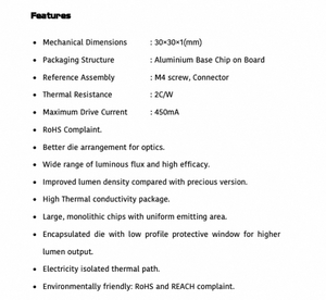Luz Roja de Alta Intensidad para Rendimiento Superior con LED COB Serie HYPER RED de 650 nm FL18COB3030 para Crecimiento en Instalaciones de Investigación - Product Image 4