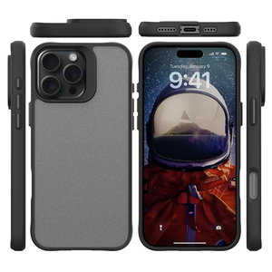 Coque de téléphone givrée mate translucide mince de luxe pour iPhone 16 Pro Max 13 12 11 Pro 15 14 Plus couverture grise antichoc en PC dur - Product Image 2