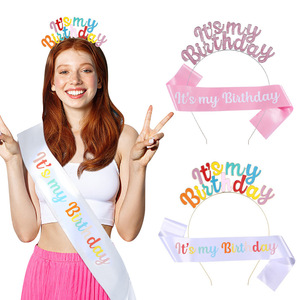 Great Gifts for Women and Girls Its My Birthday Headband Happy Birthday Decorations Promotional Party Supplies