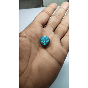 Labradorita natural con forma de cara de luna, gema con destello azul de 16x16 mm, labradorita suelta con forma de cara de luna, labradorita azul. - Product Image 3