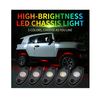 6000K 9-LED Pure White Rock Lights Pods Iluminación exterior automática para camión ATV UTV SUV Motocicleta Coche