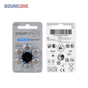แบตเตอรี่เครื่องช่วยฟัง 60 ชิ้น POWER ONE A675 ซิงค์แอร์ ไร้สาย ได้รับการรับรองมาตรฐาน P675 675A - Product Image 3