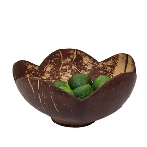 Flower Heart Shaped100% Natural round 12-15cm with coconut spoon coconut natural coconut shell bowl