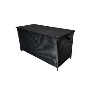 Boîte <span class=keywords><strong>de</strong></span> rangement <span class=keywords><strong>de</strong></span> <span class=keywords><strong>jardin</strong></span> avec couvercle (124x14x59cm) en osier pour l'organisation <span class=keywords><strong>de</strong></span> la maison, le rangement des couvertures, des jouets et des vêtements, et la décoration - Product Image 2