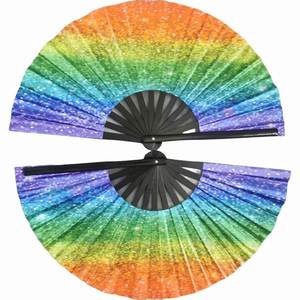 Abanico Plegable de Plástico de 13 Pulgadas con Impresión Personalizada, Abanico de Mano Económico para el Orgullo Gay, Festivales y Fiestas LGBT - Product Image 2